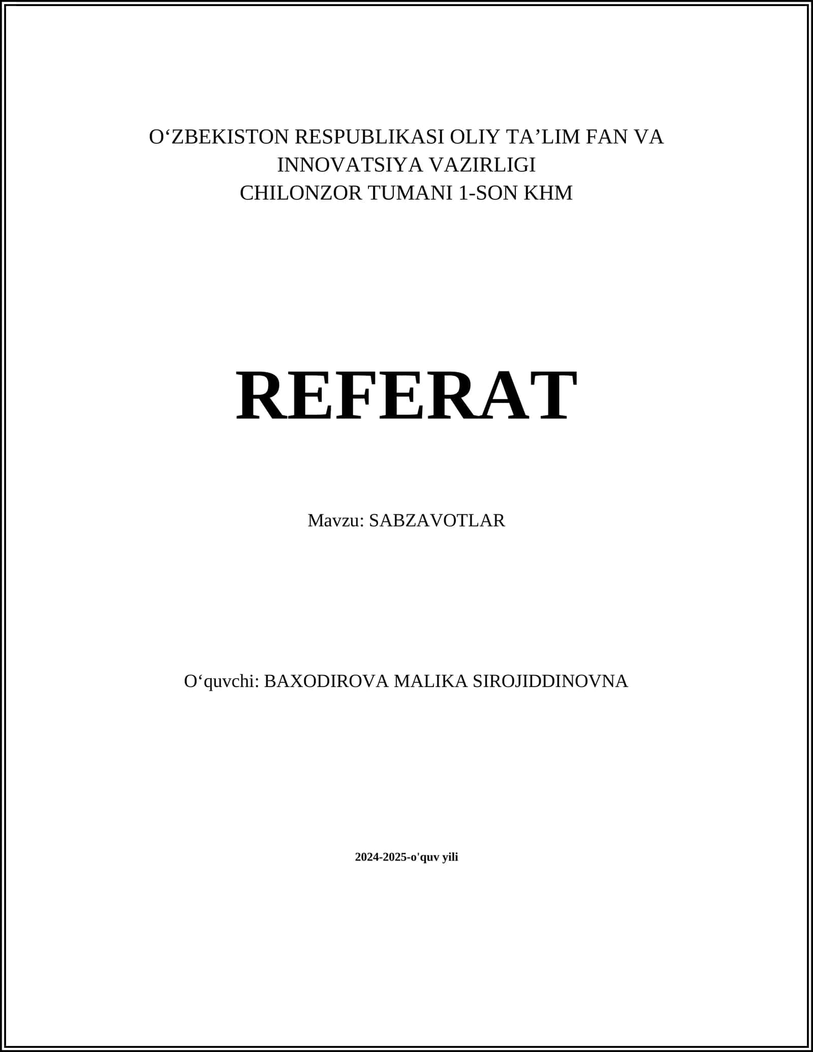SABZAVOTLAR