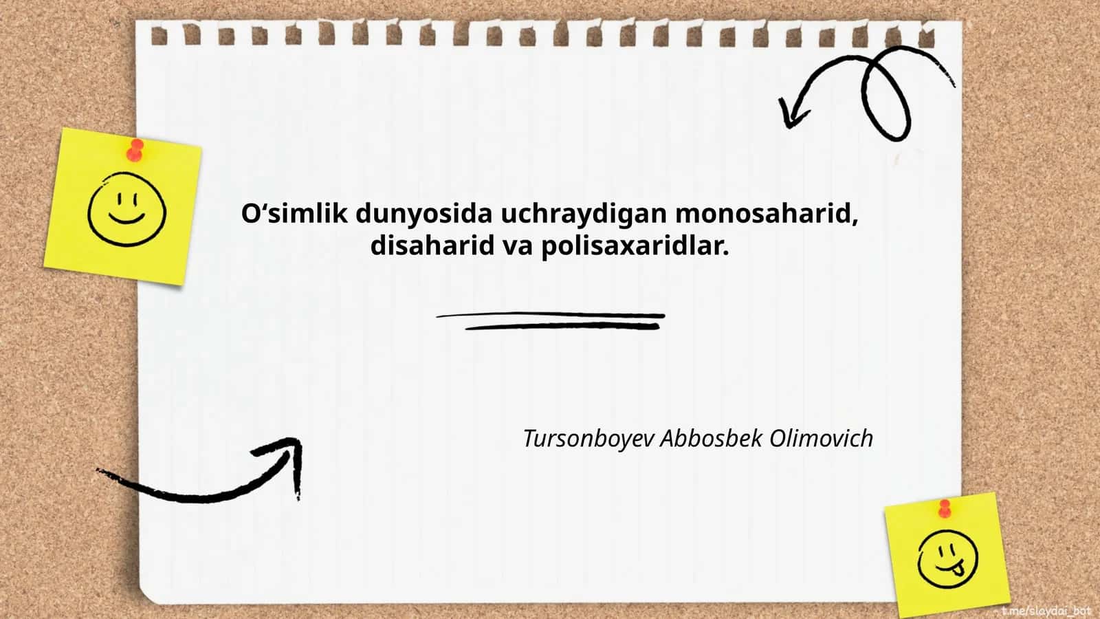 Monosaxaridlarning xususiyatlari