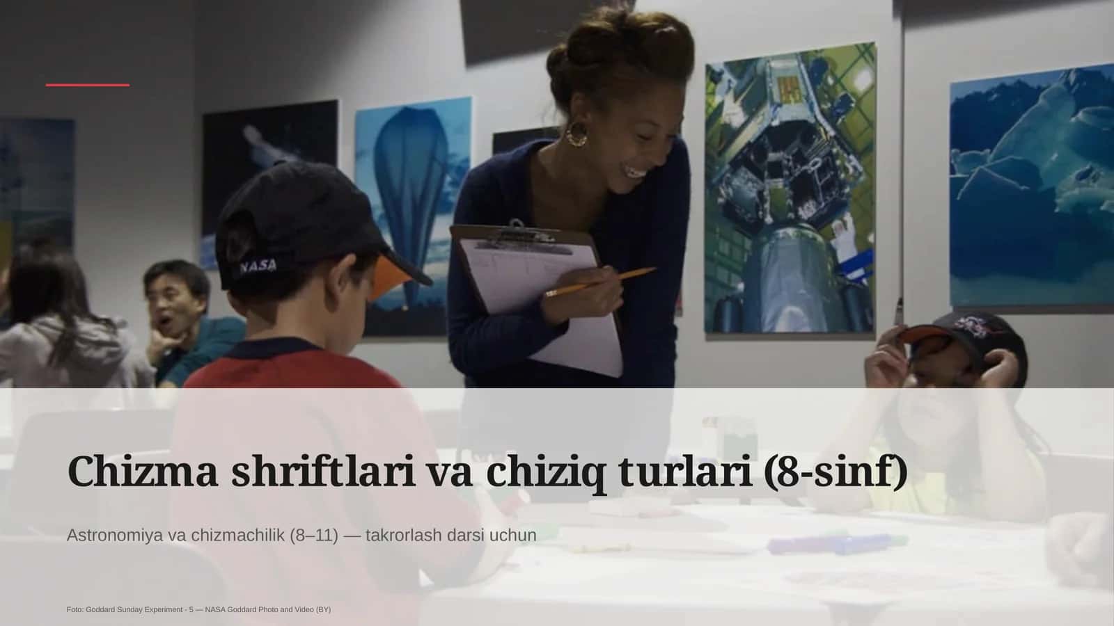 Chizma shriftlari va chiziq turlari (8-sinf)