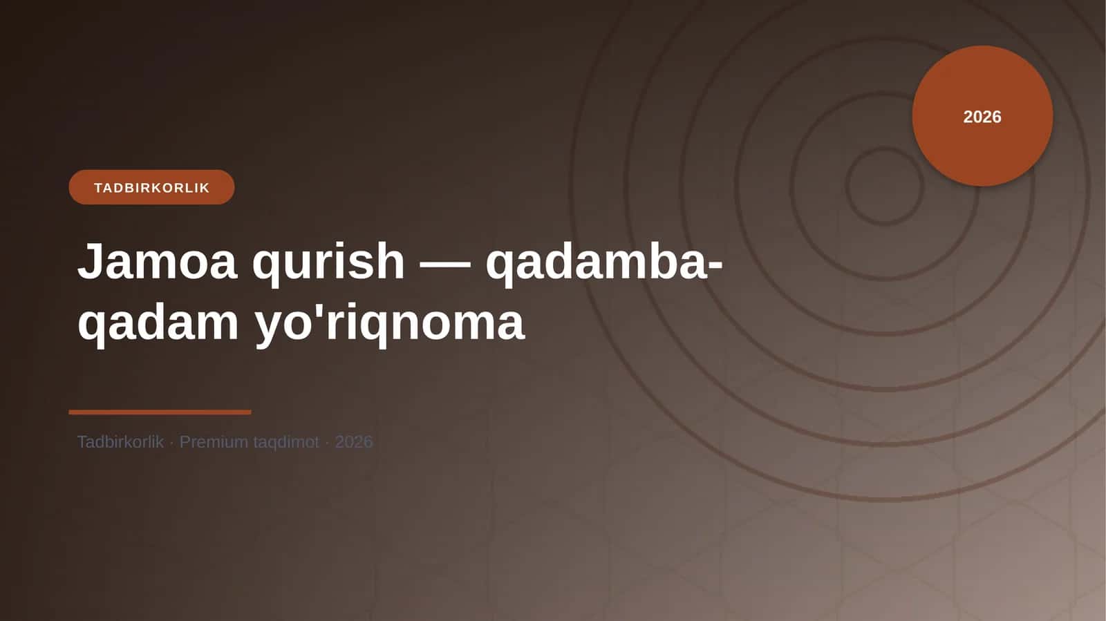 Jamoa qurish — qadamba-qadam yo'riqnoma