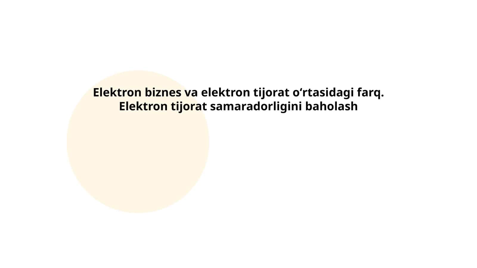 Elektron biznes va elektron tijorat farqi