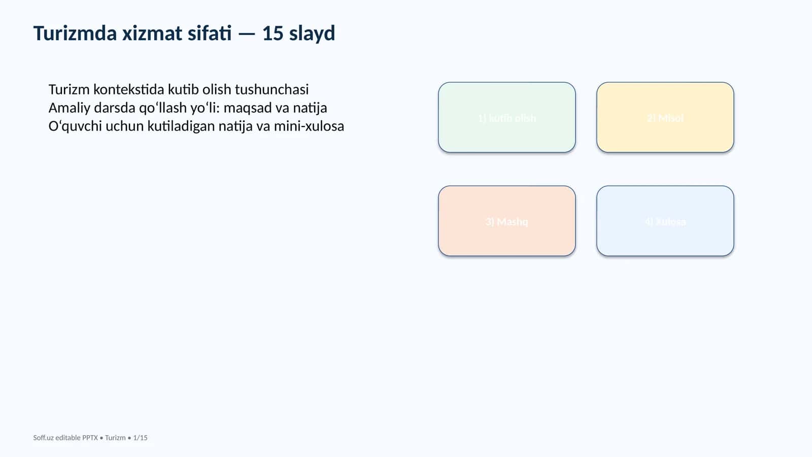 Turizm kontekstida kutib olish tushunchasi