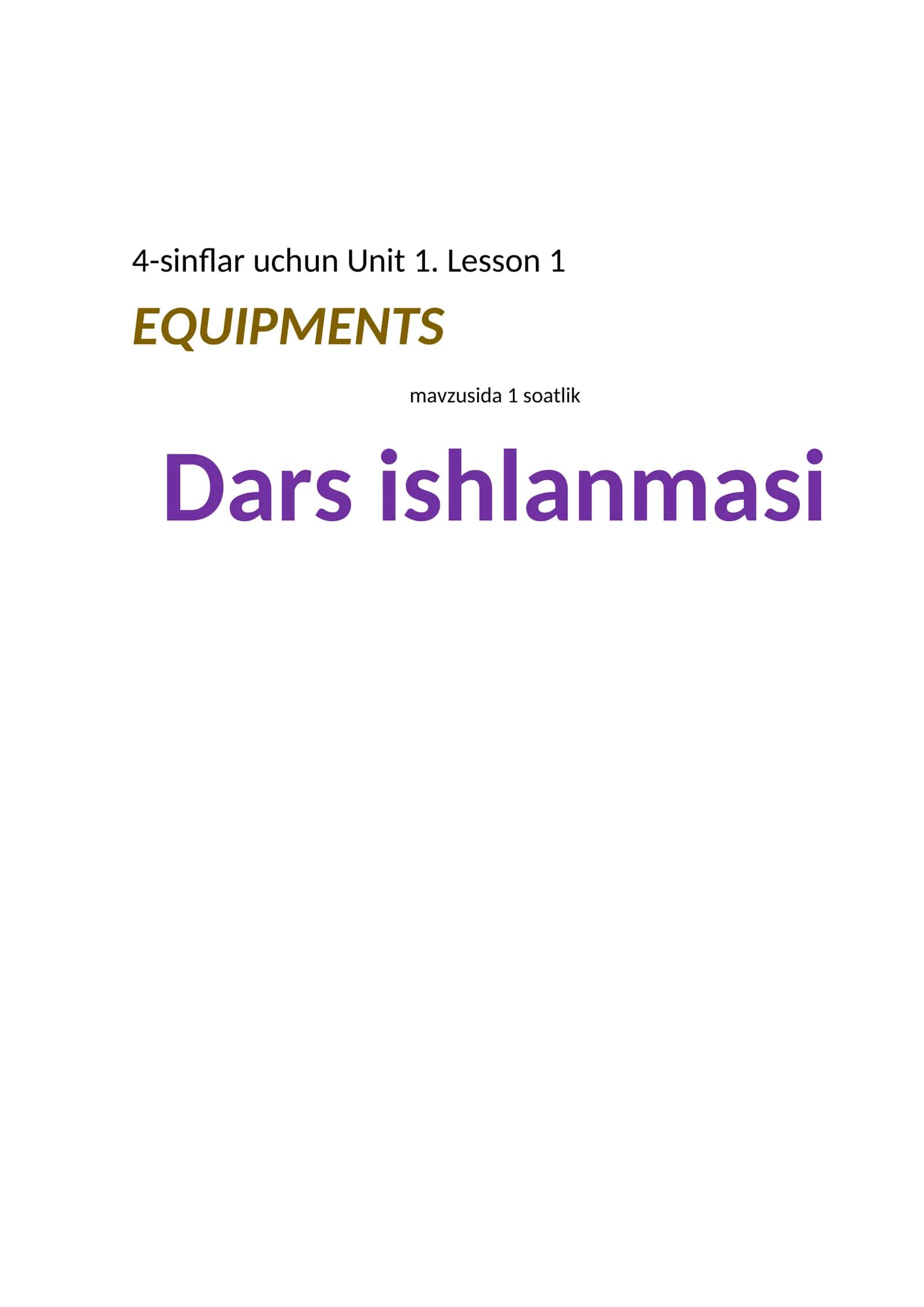 EQUIPMENTS