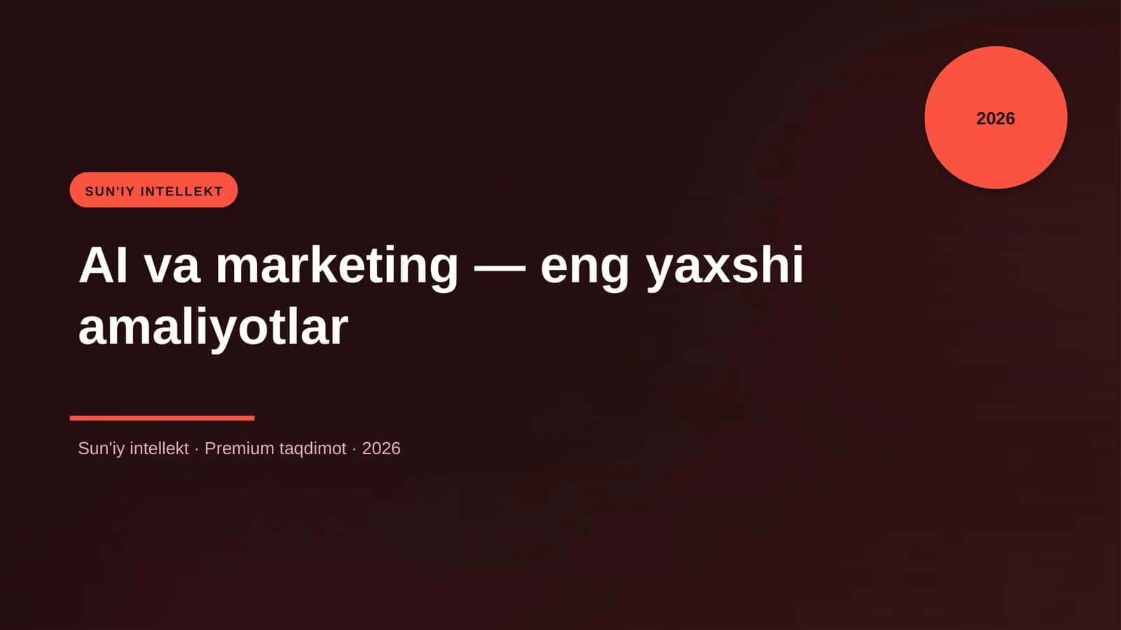 AI va marketing — eng yaxshi amaliyotlar