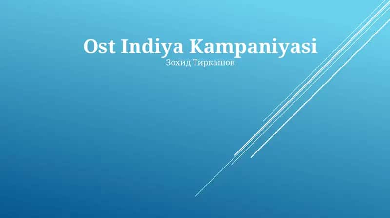 Ost Indiya Kampaniyasi