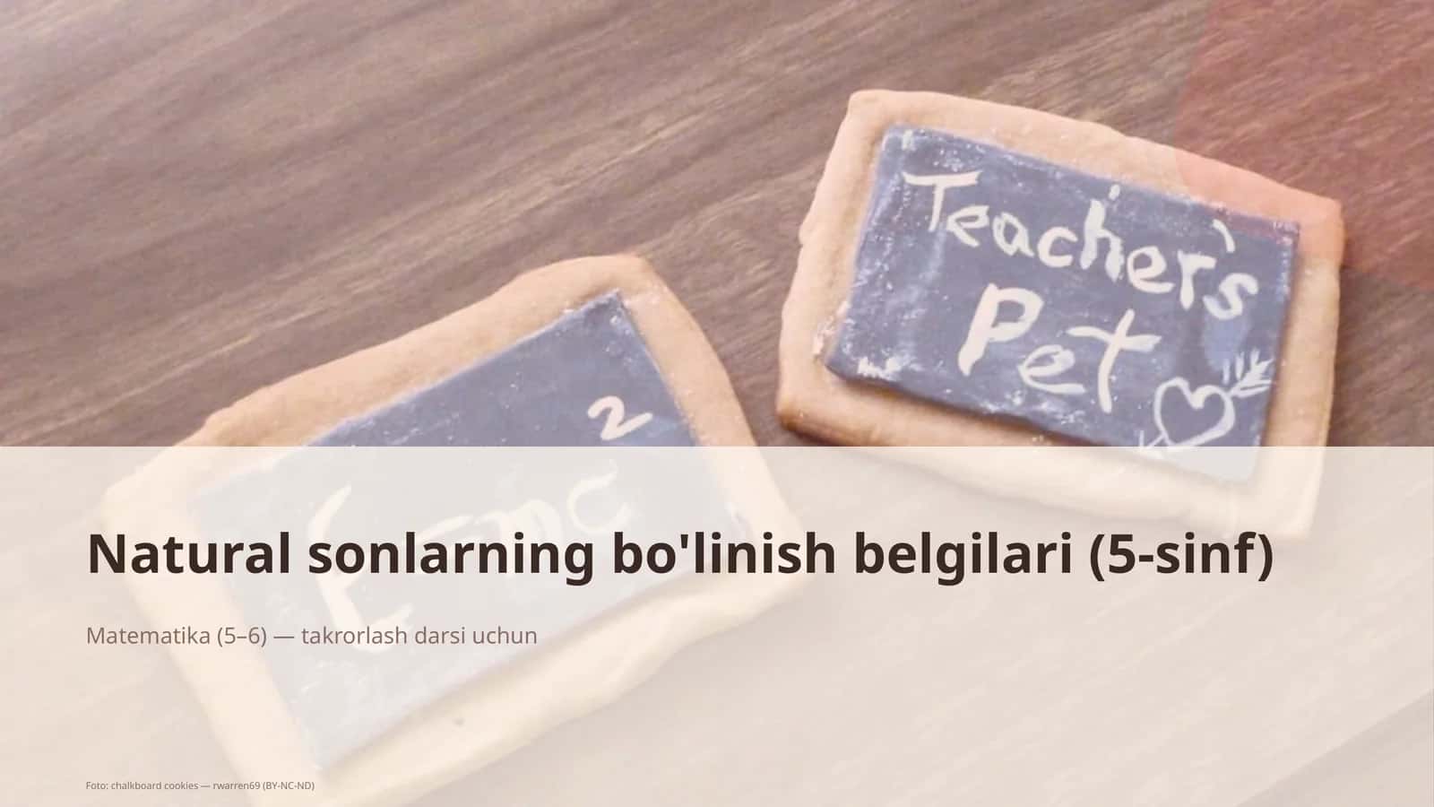 Natural sonlarning bo'linish belgilari (5-sinf)