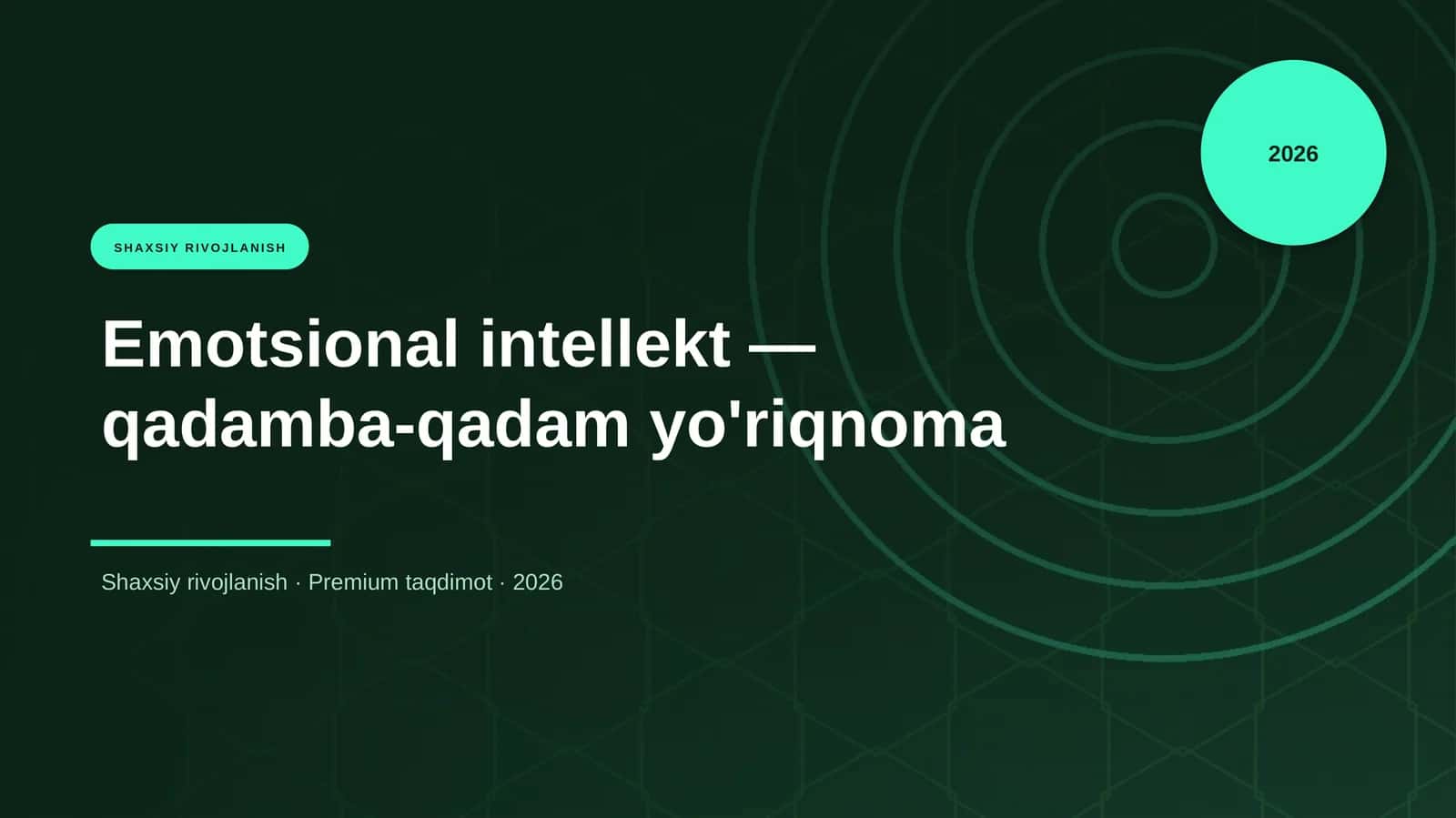 Emotsional intellekt — qadamba-qadam yo'riqnoma
