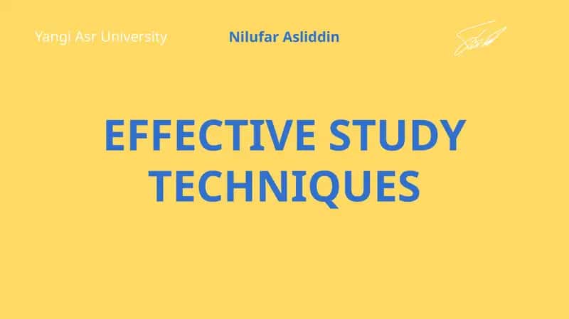 Effective learning strategies