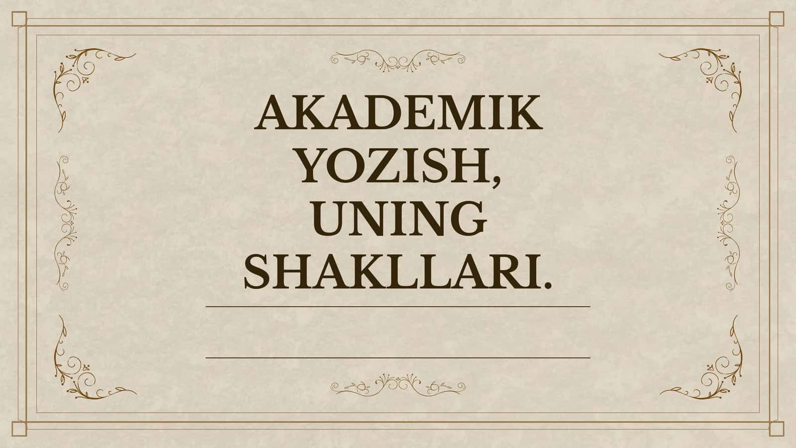Akademik Yozish
