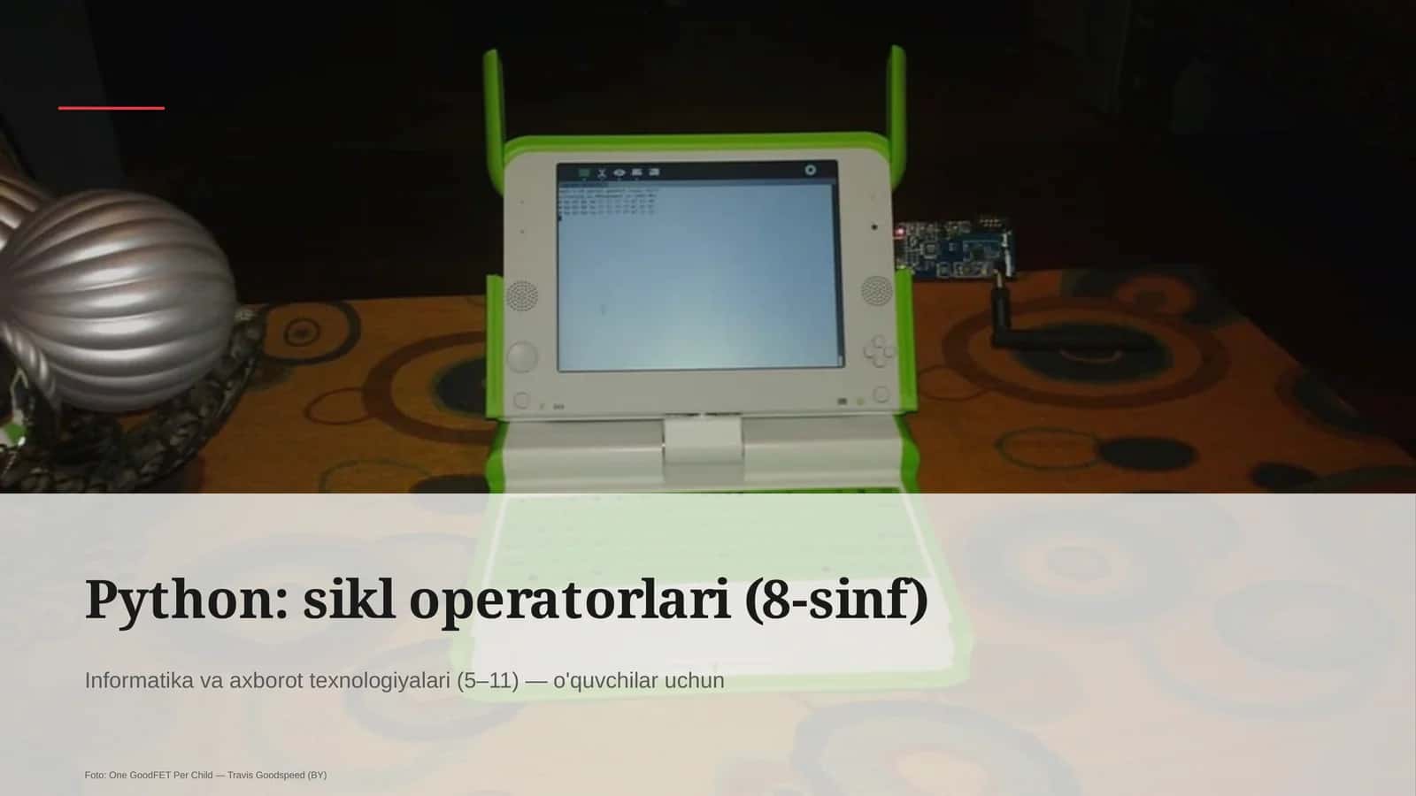 Python: sikl operatorlari (8-sinf)