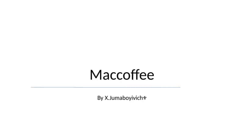 Maccoffee