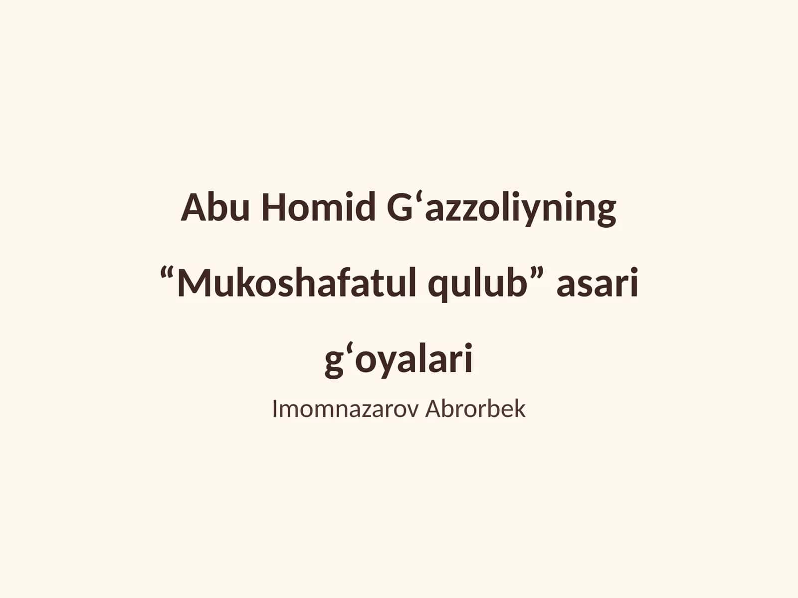 Mukoshafatul qulub