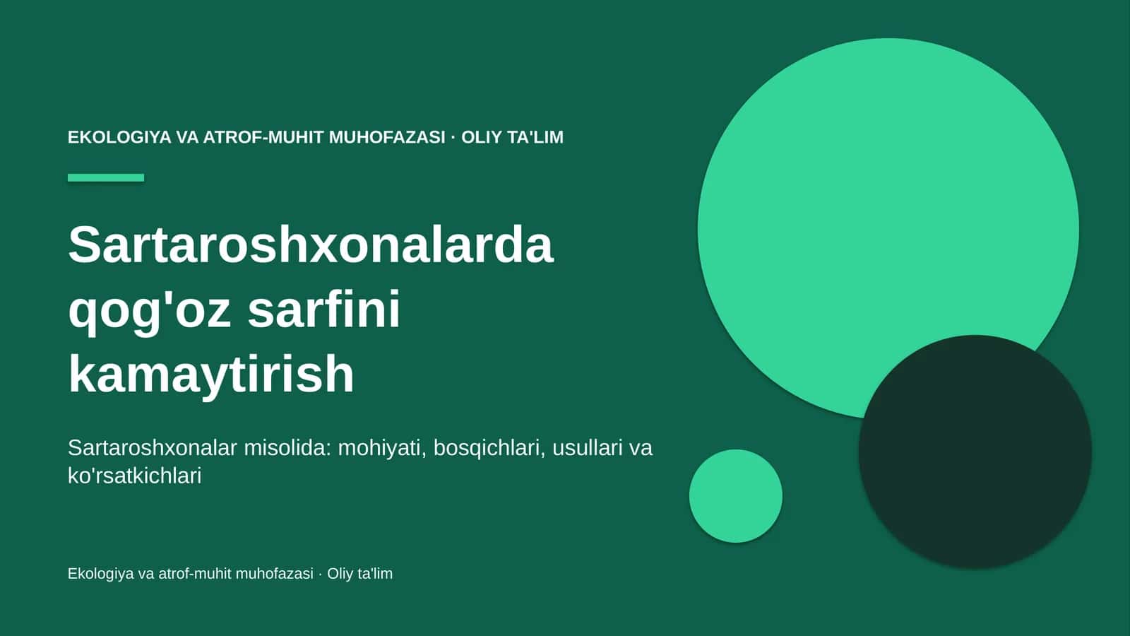 Sartaroshxonalarda qog'oz sarfini kamaytirish