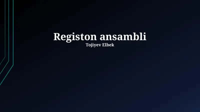 Registon majmuasi