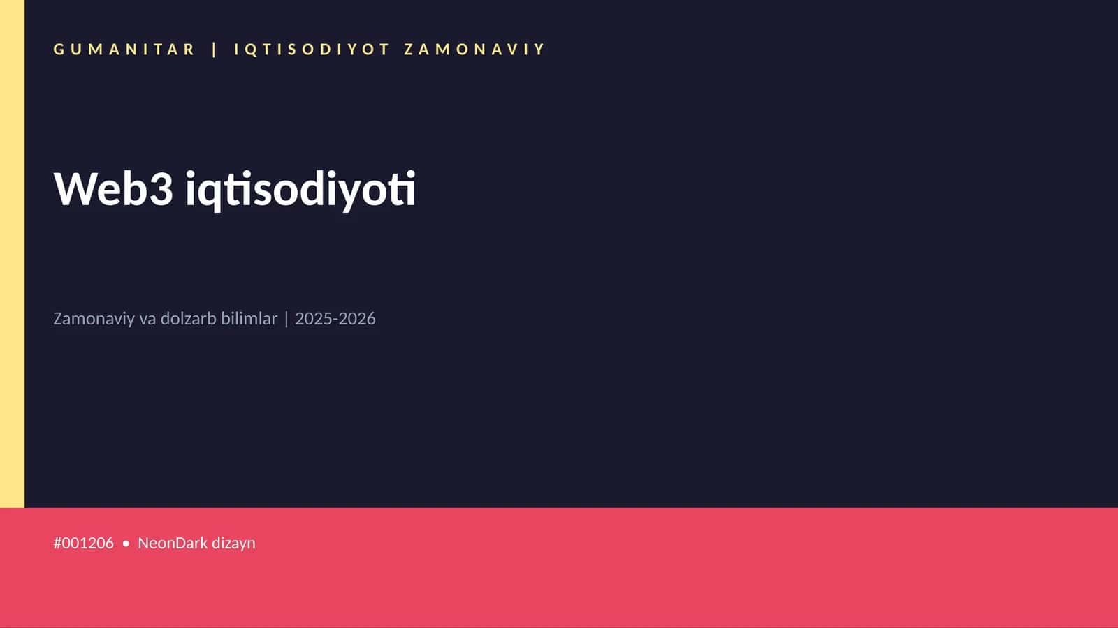 Web3 iqtisodiyoti