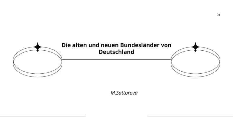 Die alten und neuen Bundesländer von Deutschland