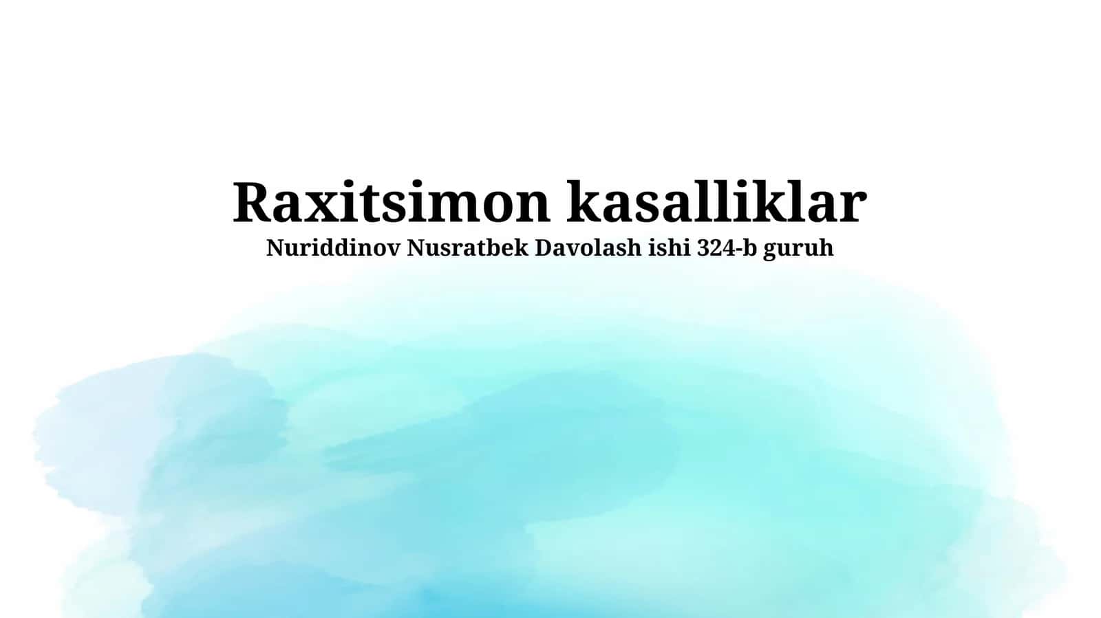 Raxitsimon kasalliklar