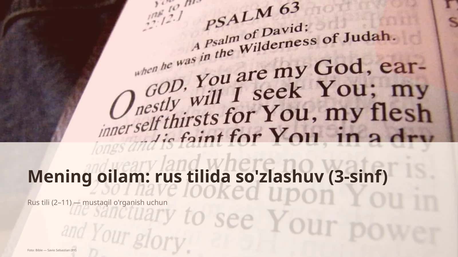 Mening oilam: rus tilida so'zlashuv (3-sinf)