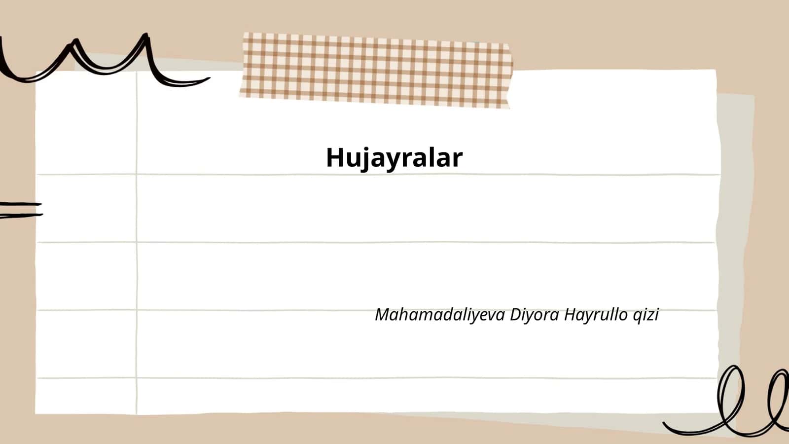Hujayralar