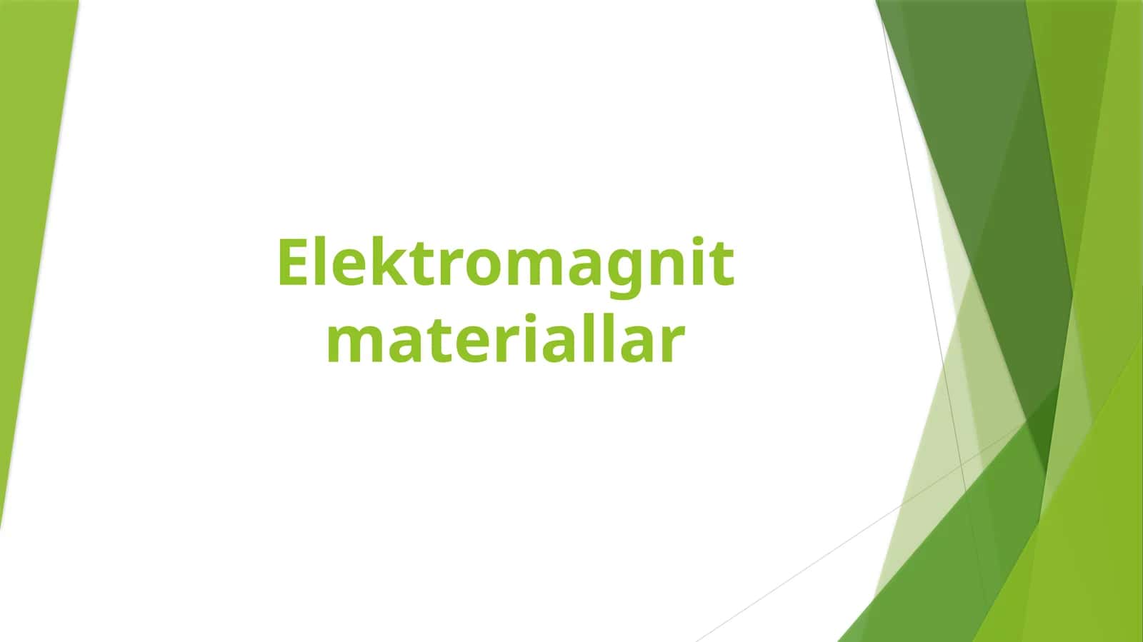 Elektromagnitmateriallar
