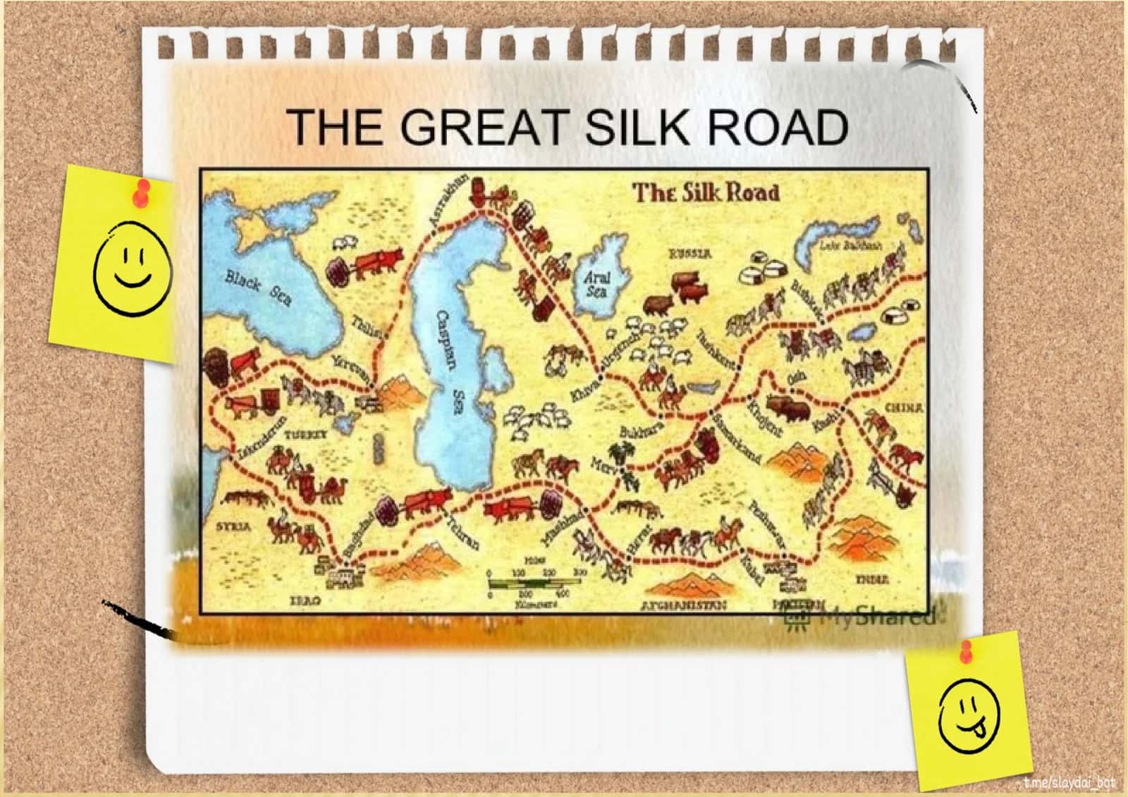 The Silk Road trade routes