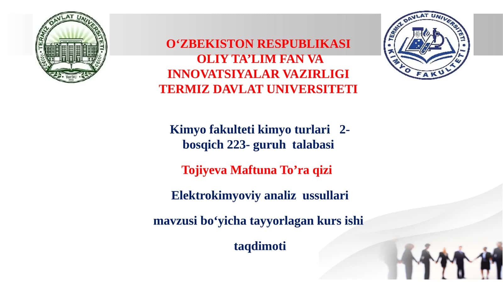 Elektrokimyoviy analiz usullari