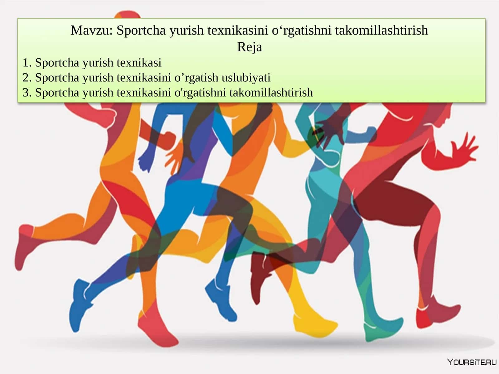 Sportcha yurish texnikasini o‘rgatishni takomillashtirish