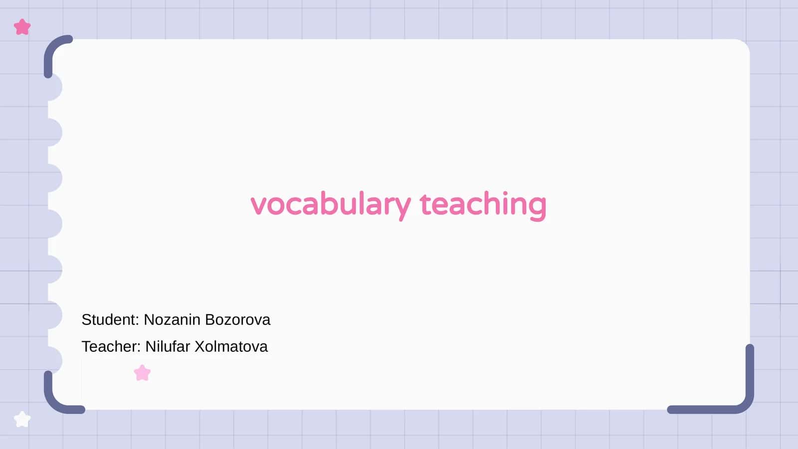 Vocabulary Teaching