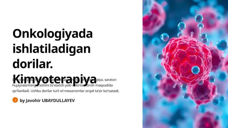 Onkologiyada ishlatiladigan dorilar