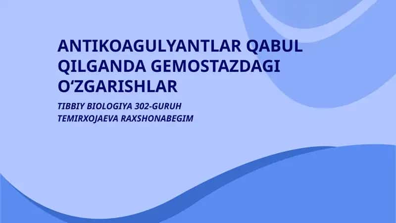 Antikoagulyantlar