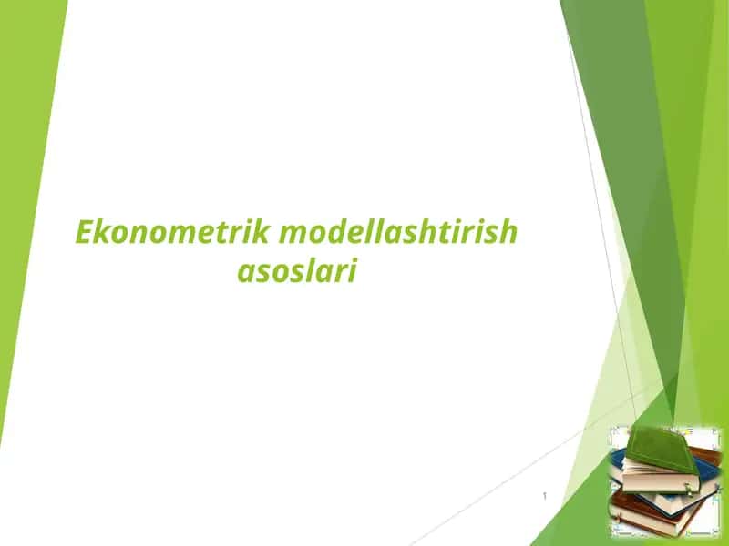 Ekonometrikmodellashtirishasoslari