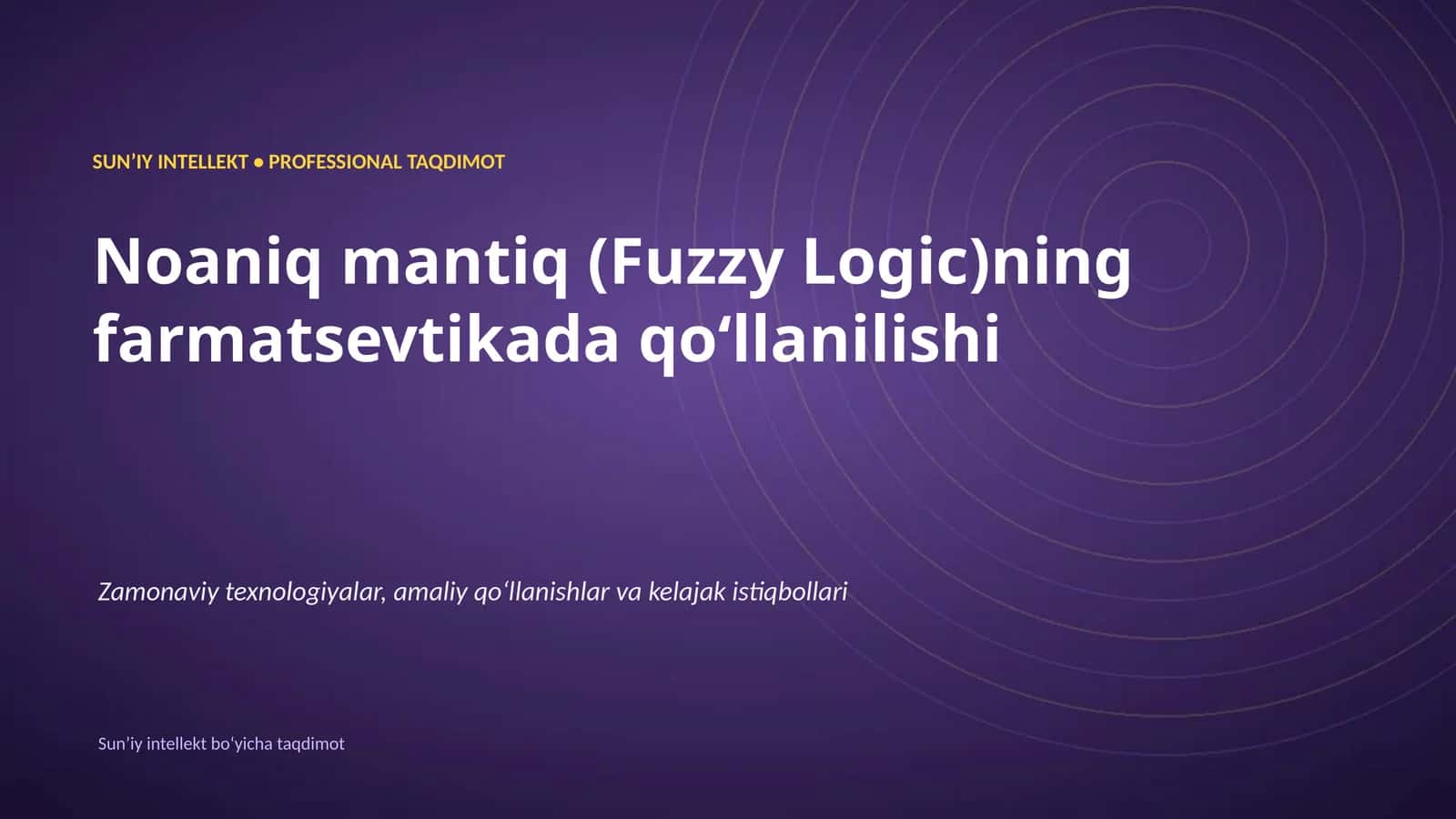 Sunʼiy intellekt boʻyicha taqdimot