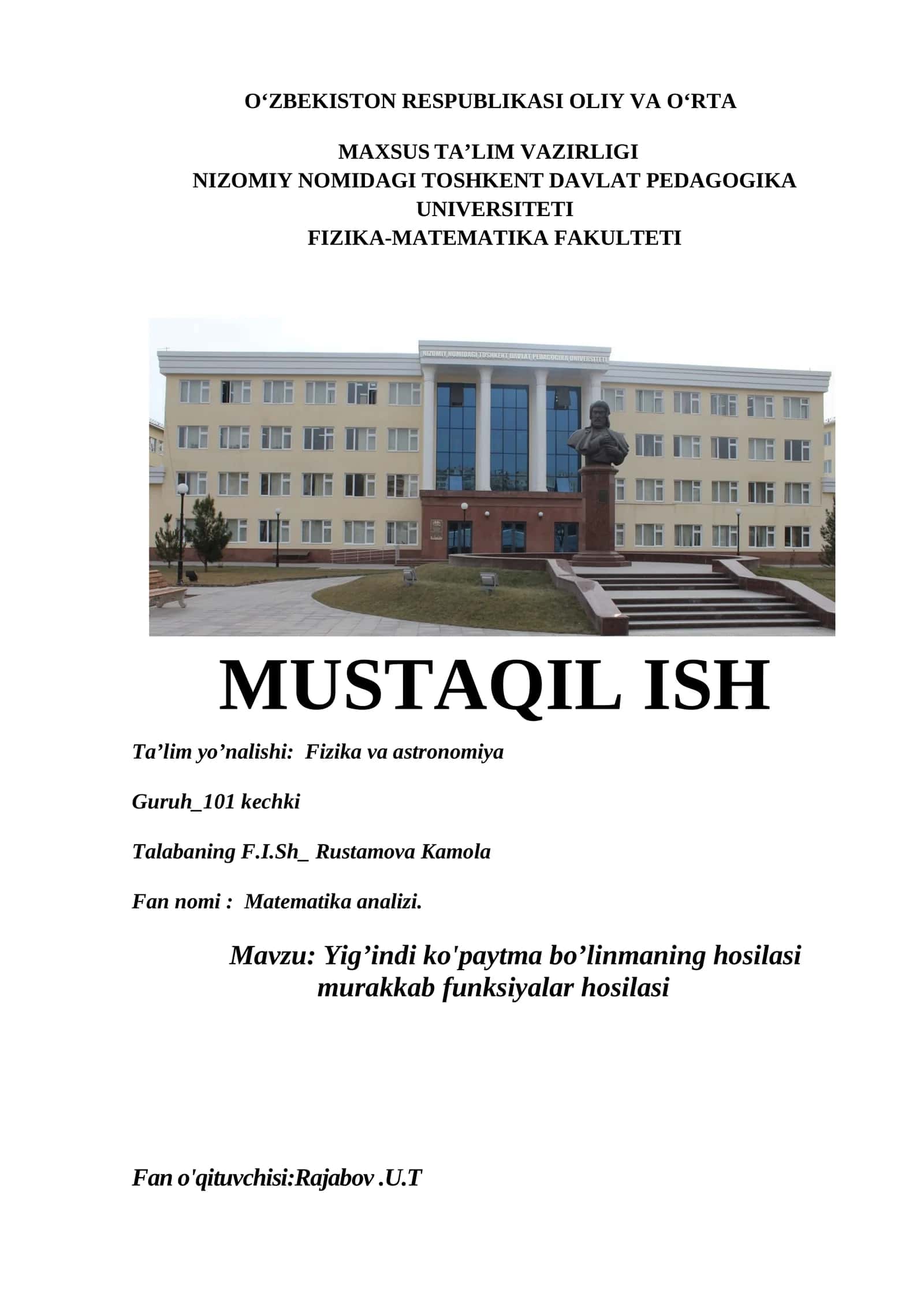 Matematika analizi