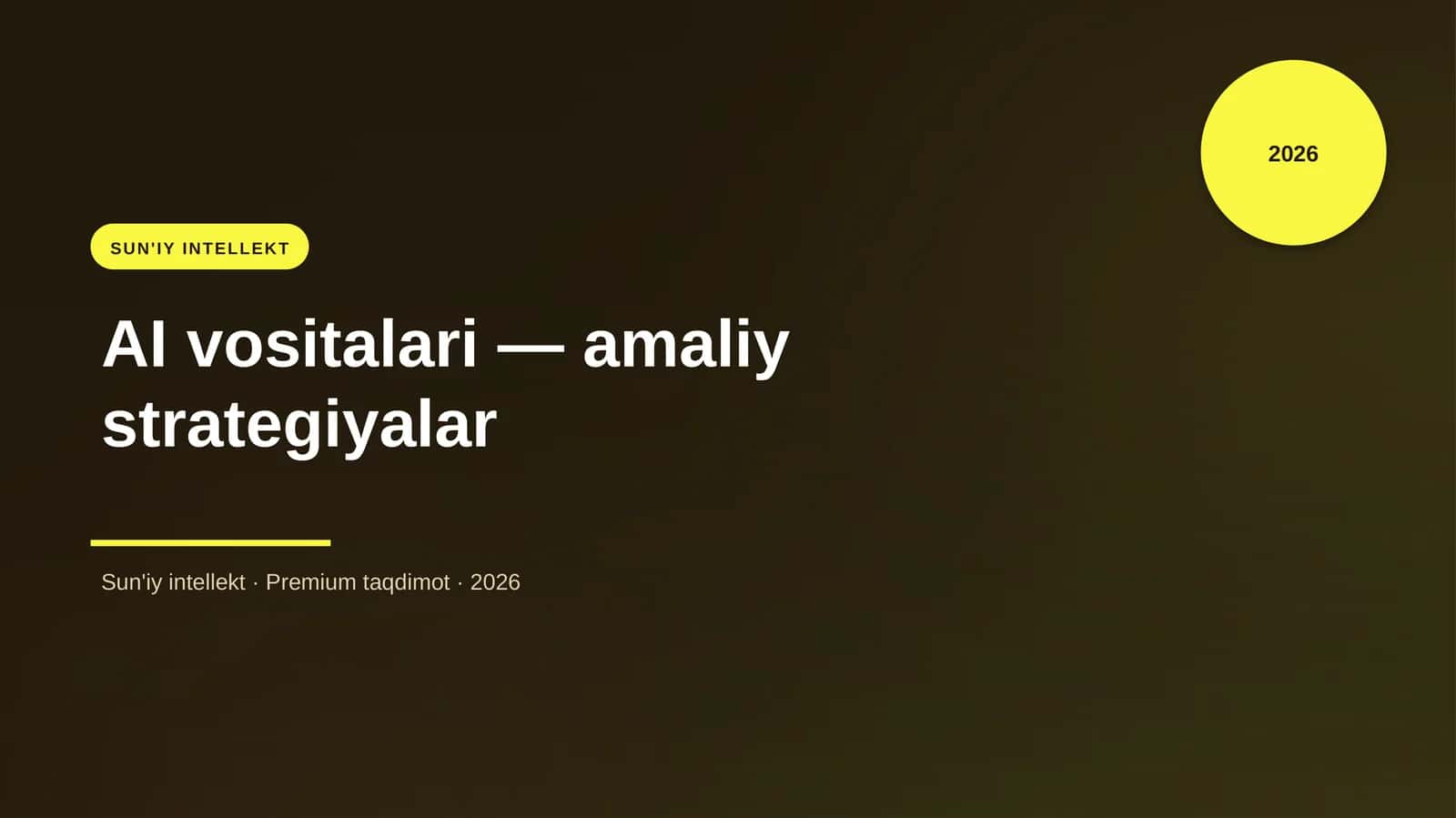 AI vositalari — amaliy strategiyalar