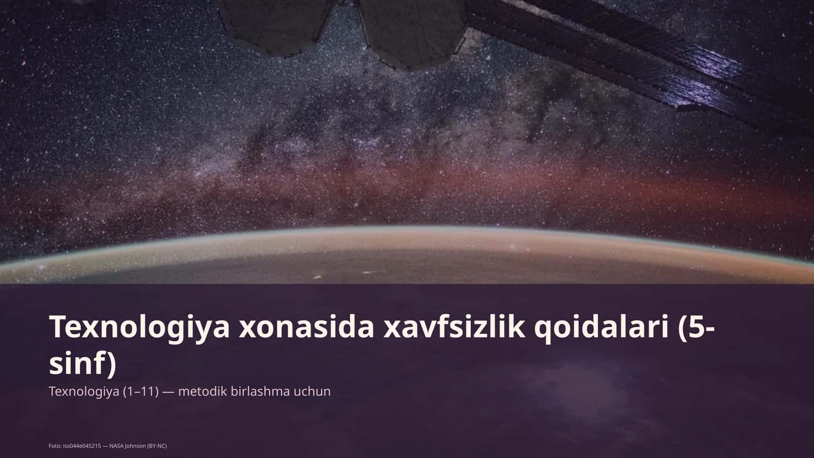 Texnologiya xonasida xavfsizlik qoidalari (5-sinf)