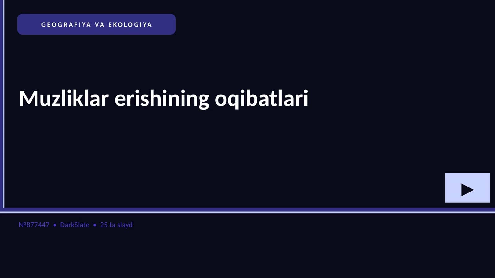 Muzliklar erishining oqibatlari