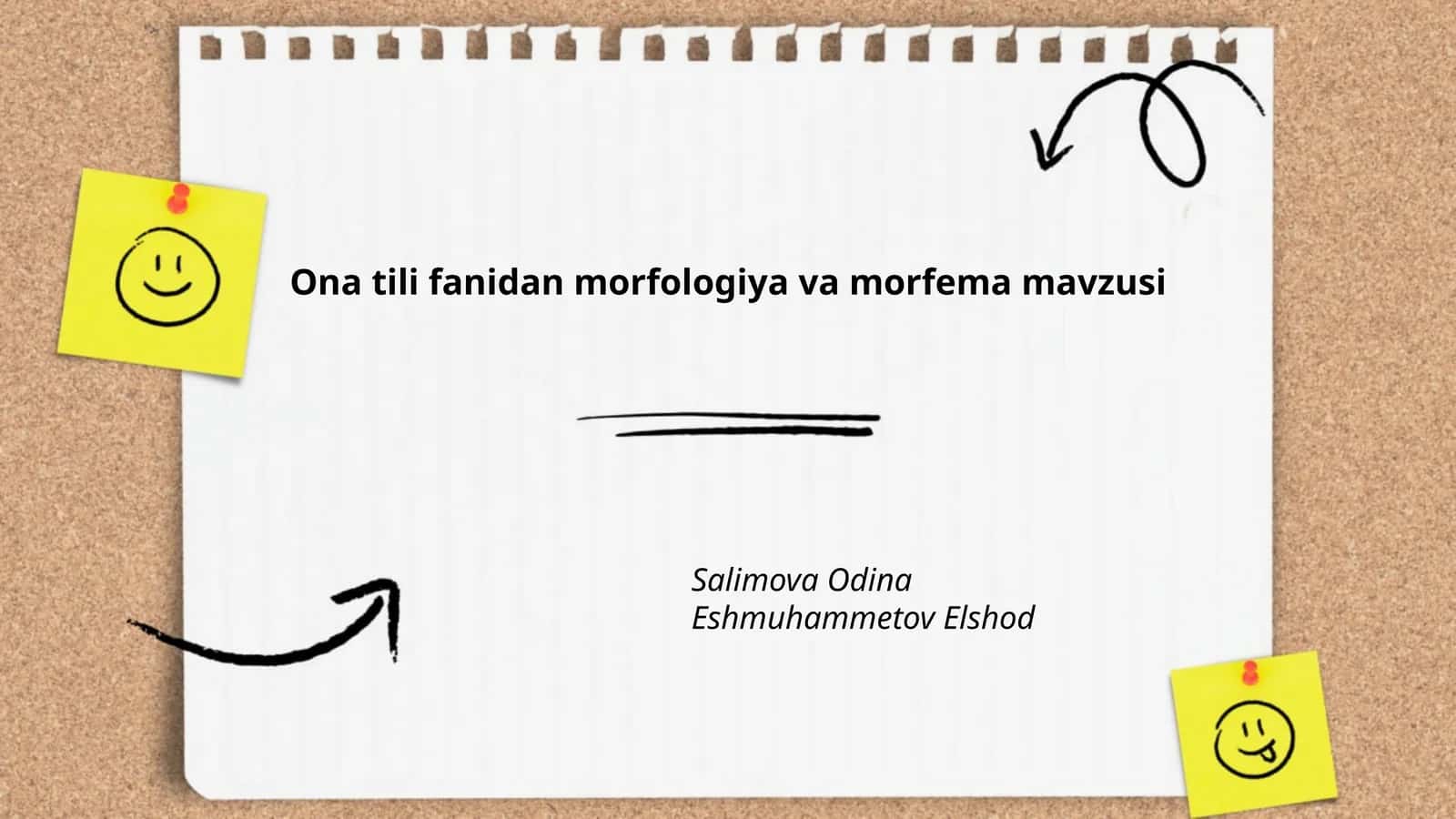 Morfologiya va morfema mavzusi