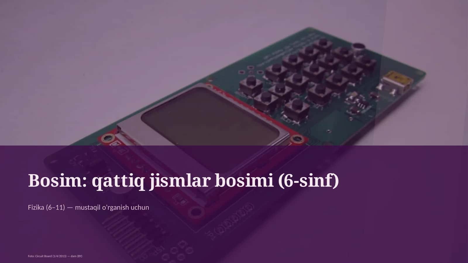 Bosim: qattiq jismlar bosimi (6-sinf)