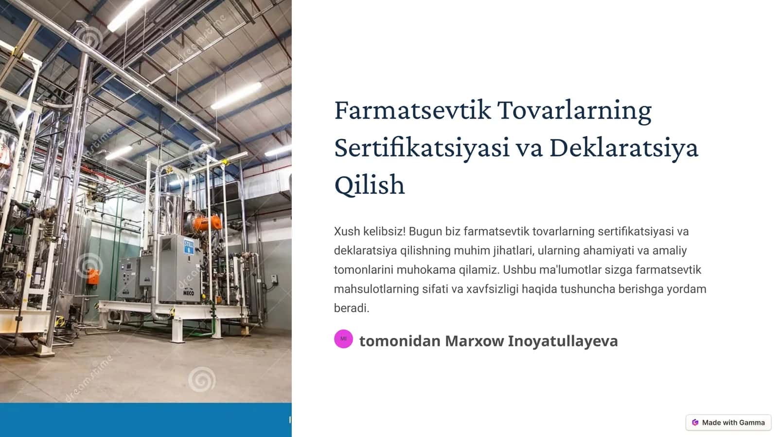 Farmatsevtik Tovarlarning Sertifikatsiyasi va Deklaratsiya Qilish