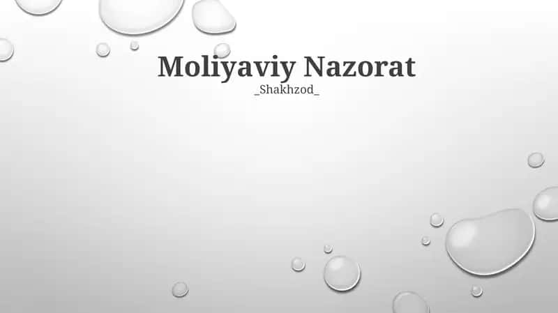 Moliyaviy Nazorat