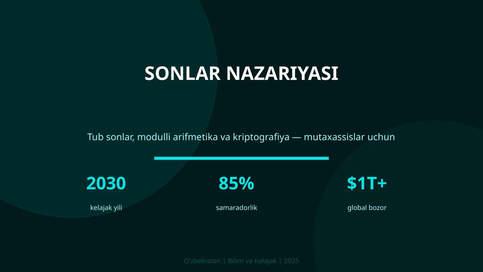 SONLAR NAZARIYASI