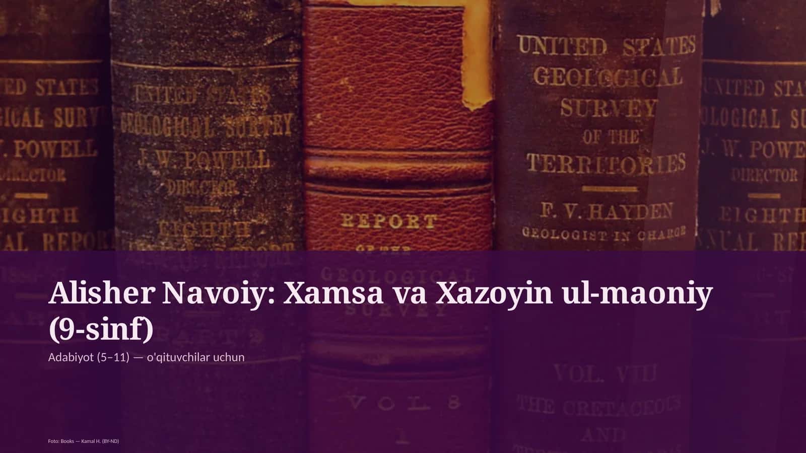 Alisher Navoiy: Xamsa va Xazoyin ul-maoniy (9-sinf)