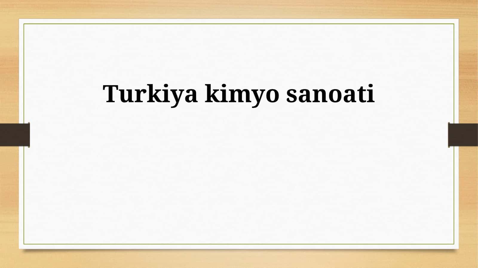 Turkiya kimyo sanoati