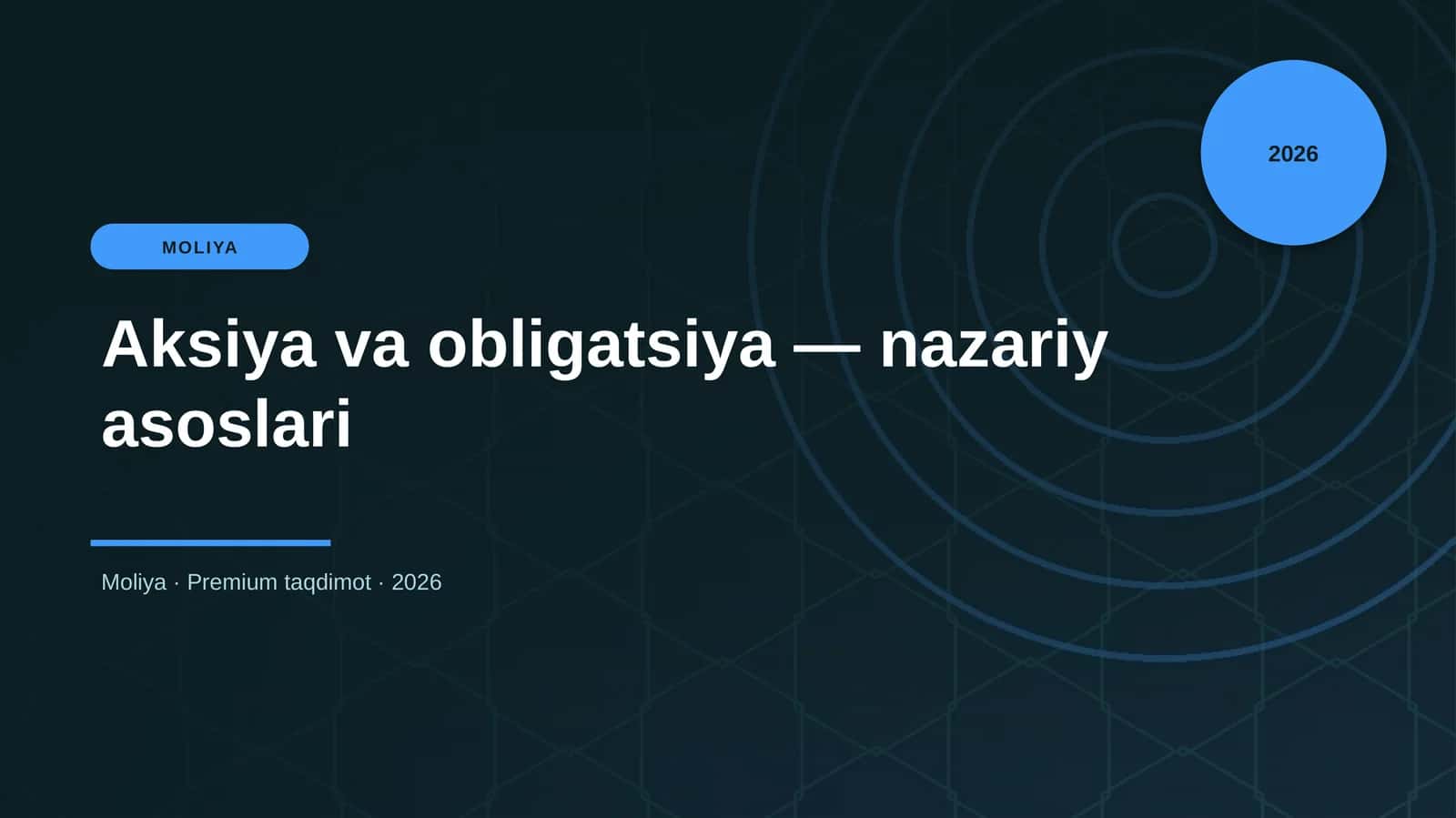 Aksiya va obligatsiya — nazariy asoslari