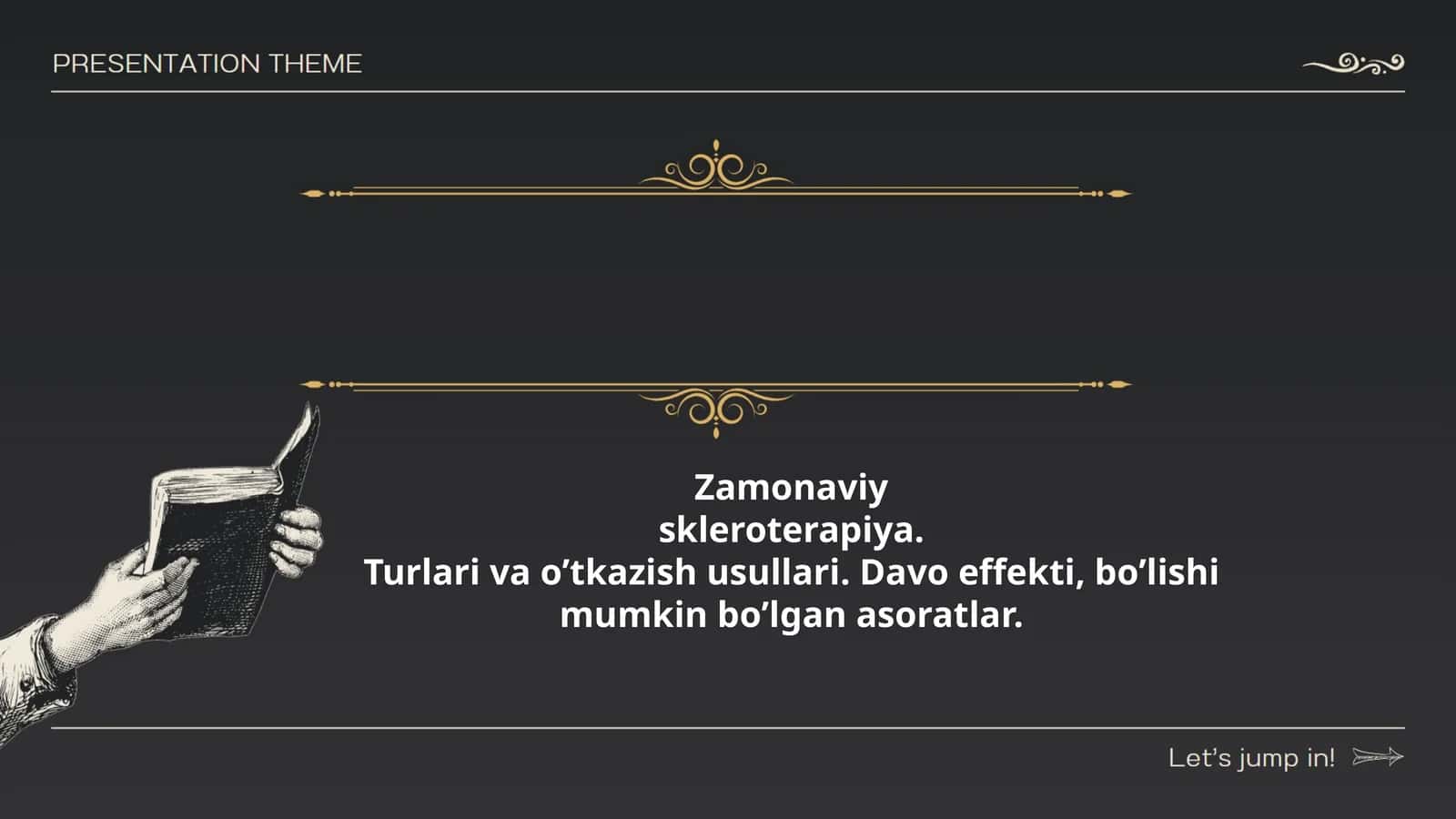 Zamonaviy skleroterapiya. Turlari va oʼtkazish usullari. Davo effekti, boʼlishi mumkin boʼlgan asoratlar
