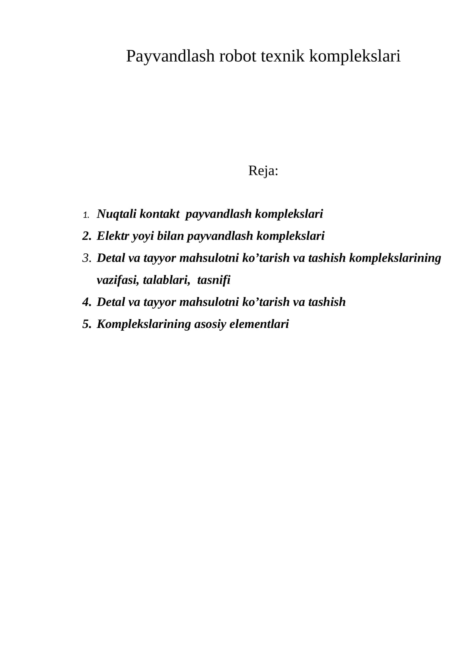 Nuqtali kontakt payvandlash komplekslari