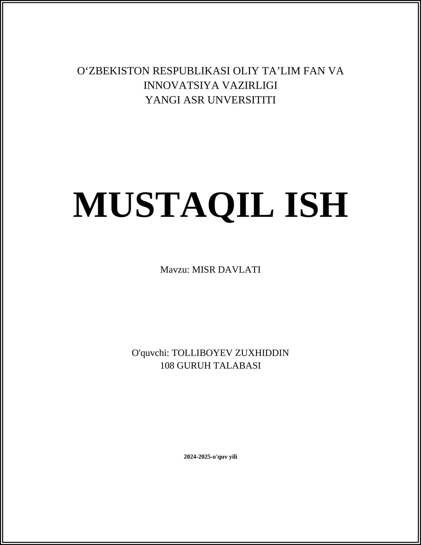 MISR DAVLATI
