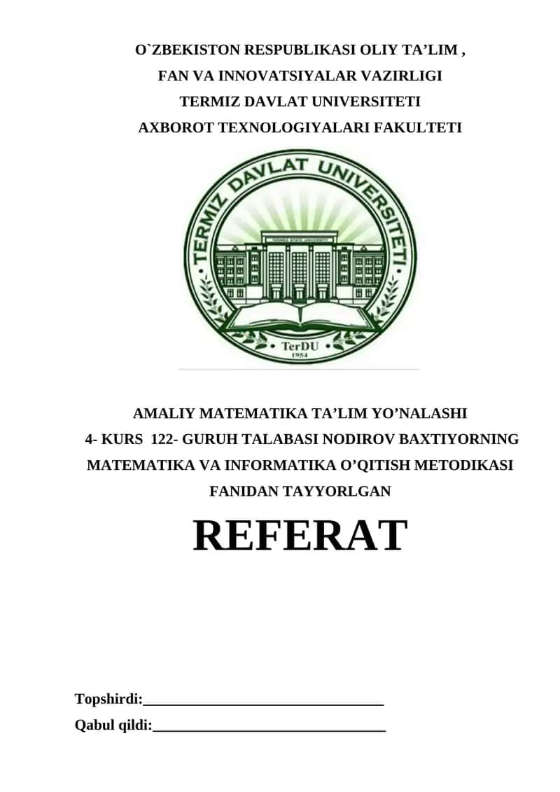 9-SINF INFORMATIKA VA AXBOROT TEXNOLOGIYALARI FANIDAN ELEKTRON O‘QUV-USLUBIY MAJMUA YARATISH METODIKASI