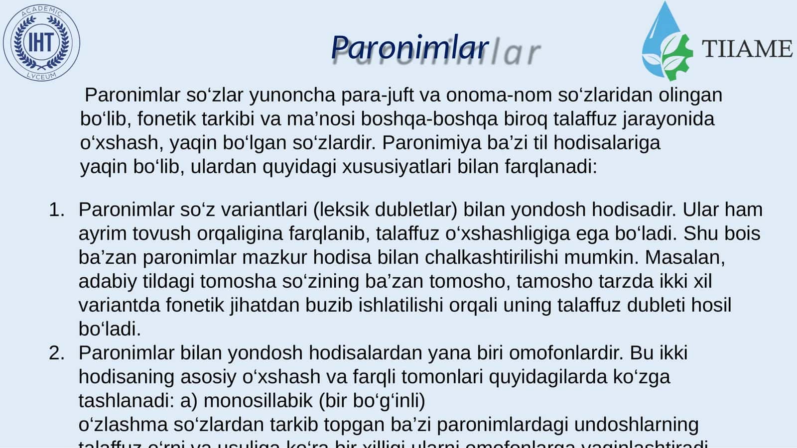 Paronimlar
