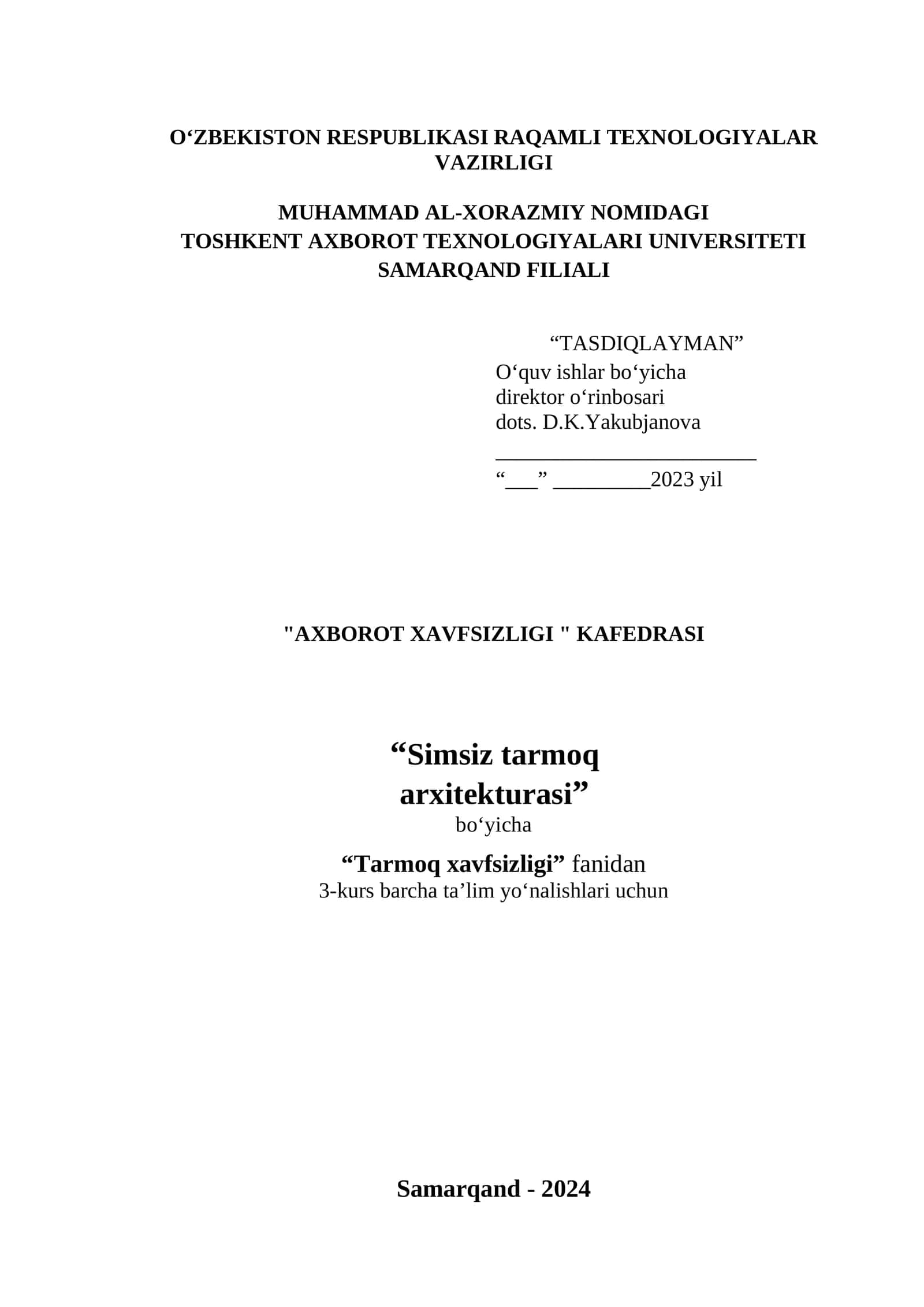 Simsiz tarmoq arxitekturasi